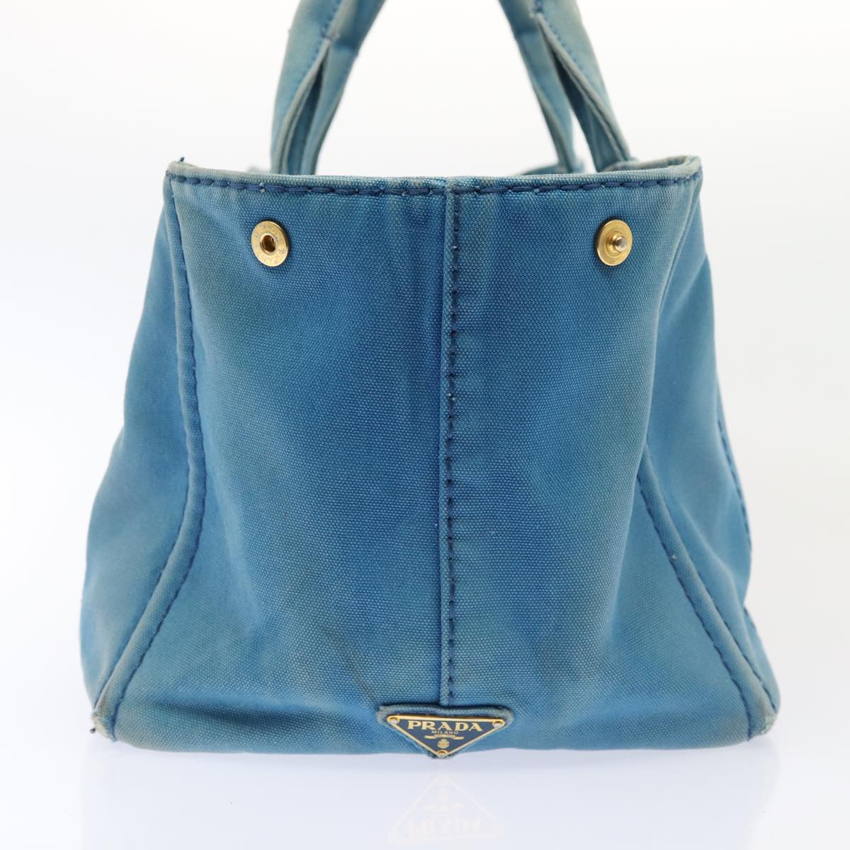 Luxury Prada Canapa GM Hand Bag Canvas Blue Gold  bs17750