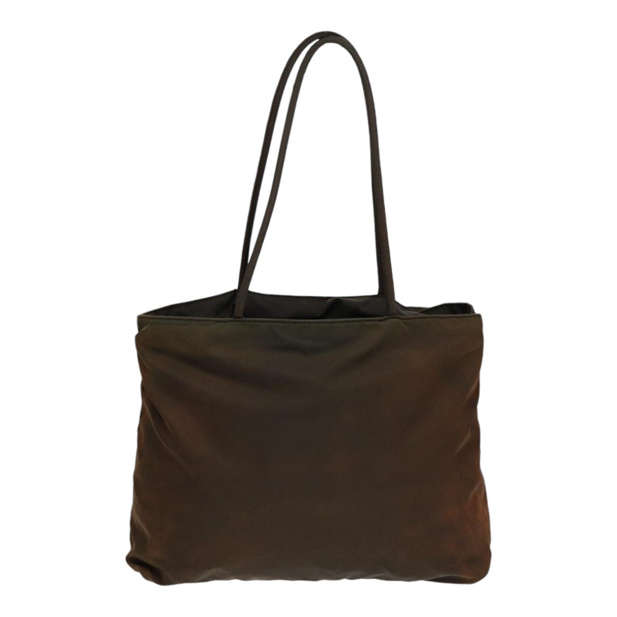 Luxury Prada Shoulder Bag Nylon Brown Silver  bs17755