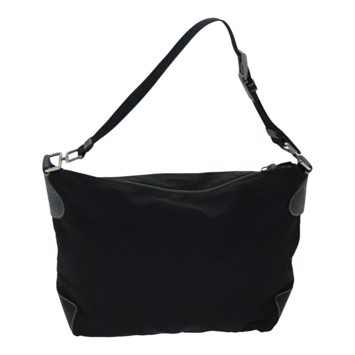Luxury Prada Shoulder Bag Nylon Black Silver  bs17769
