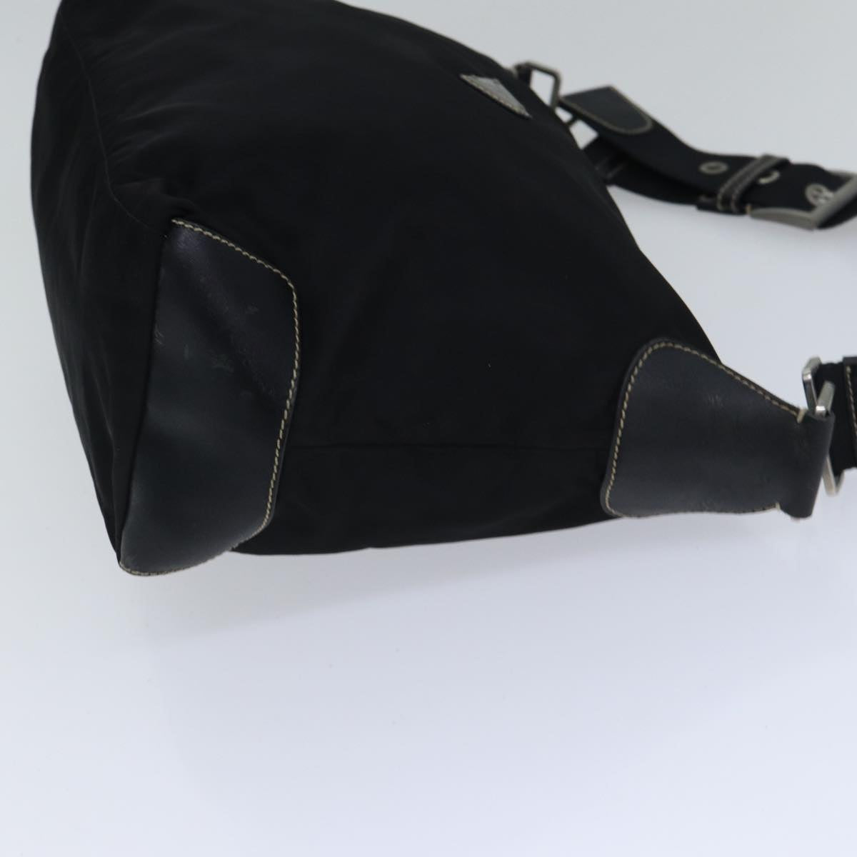 Luxury Prada Shoulder Bag Nylon Black Silver  bs17769