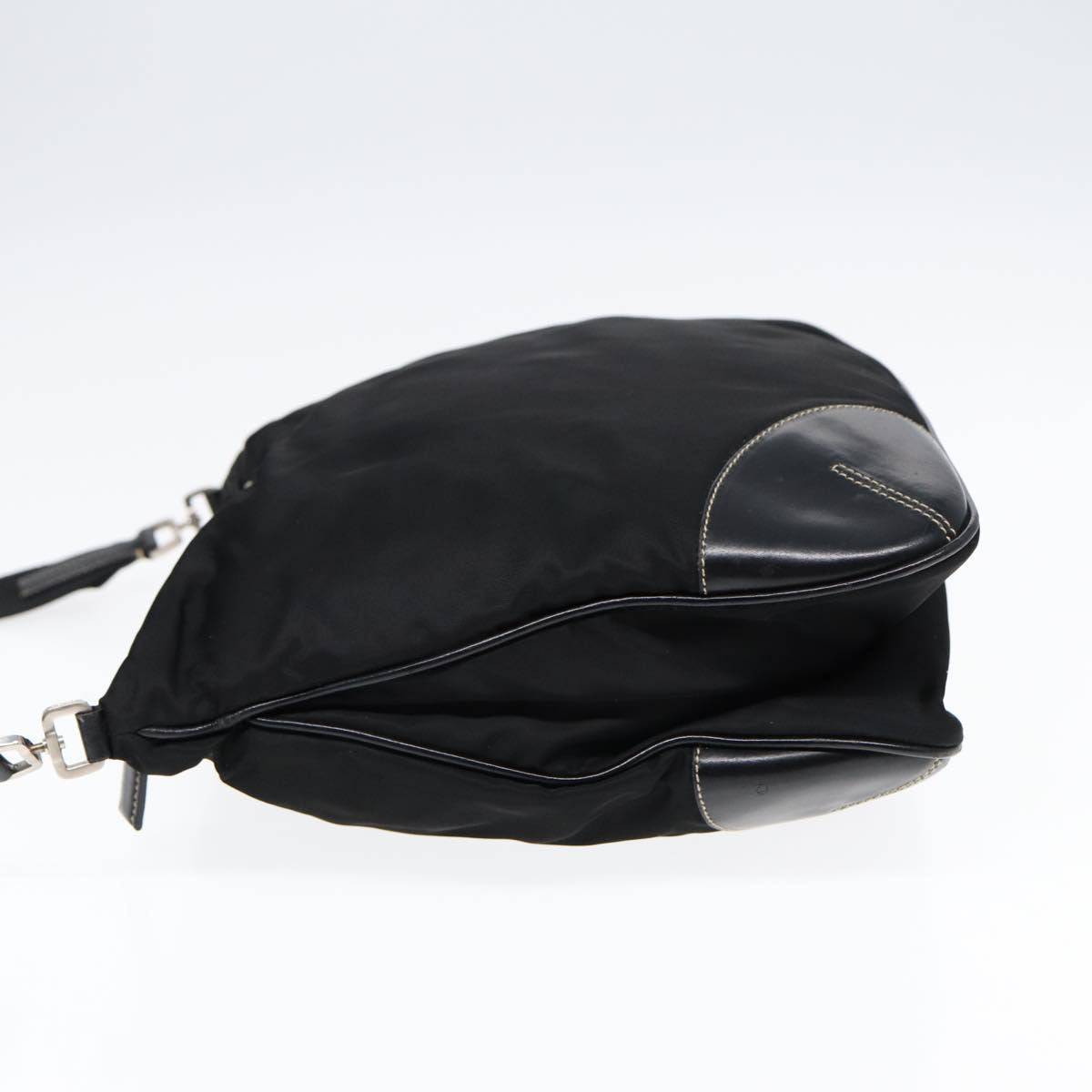 Luxury Prada Shoulder Bag Nylon Black Silver  bs17774