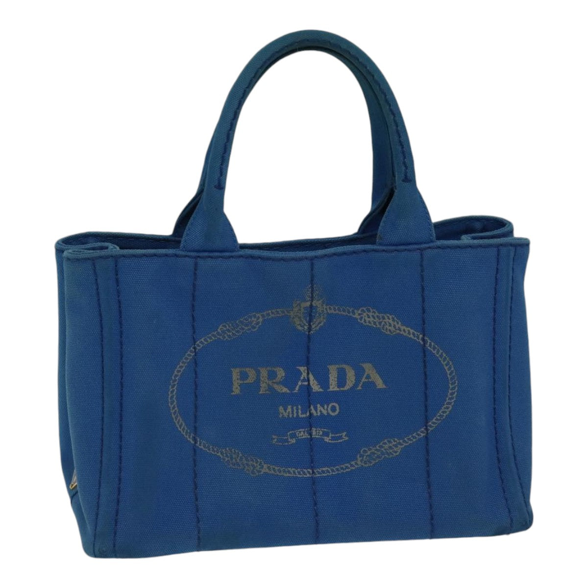 Luxury Prada Canapa PM Hand Bag Canvas Blue  bs17794
