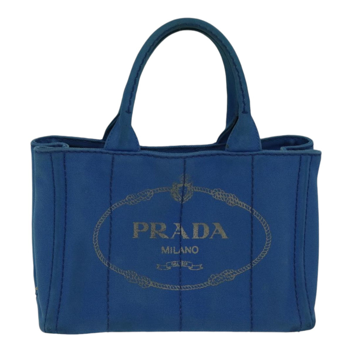 Luxury Prada Canapa PM Hand Bag Canvas Blue  bs17794