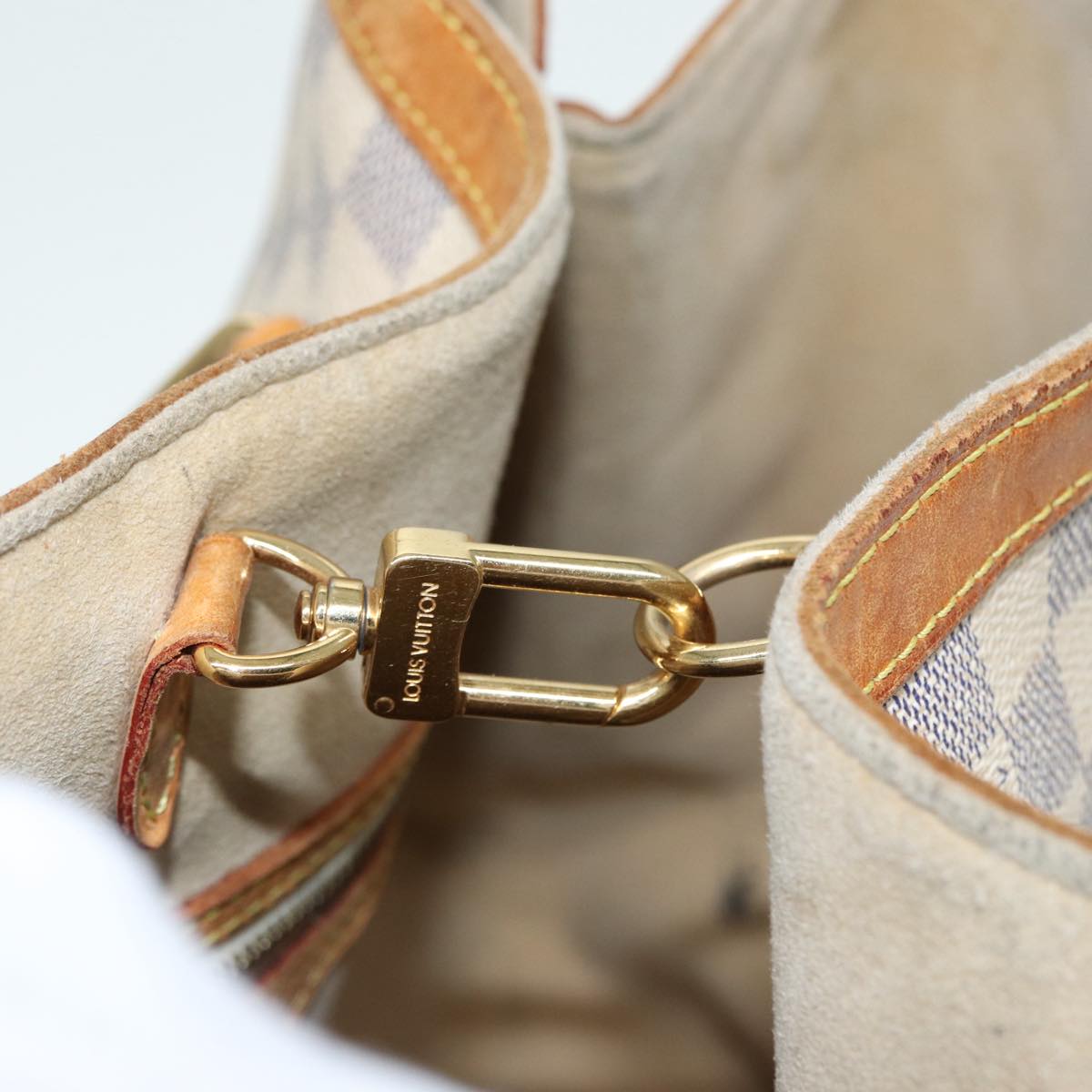 LOUIS VUITTON Damier Azur Hampstead MM Tote Bag N51206 LV bs17824