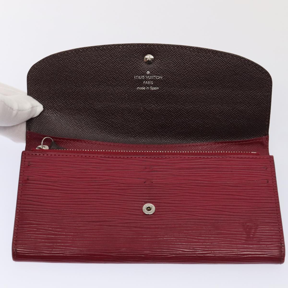 LOUIS VUITTON Epi Portefeuille Emily Long Wallet Fuchsia M60851 LV bs17841