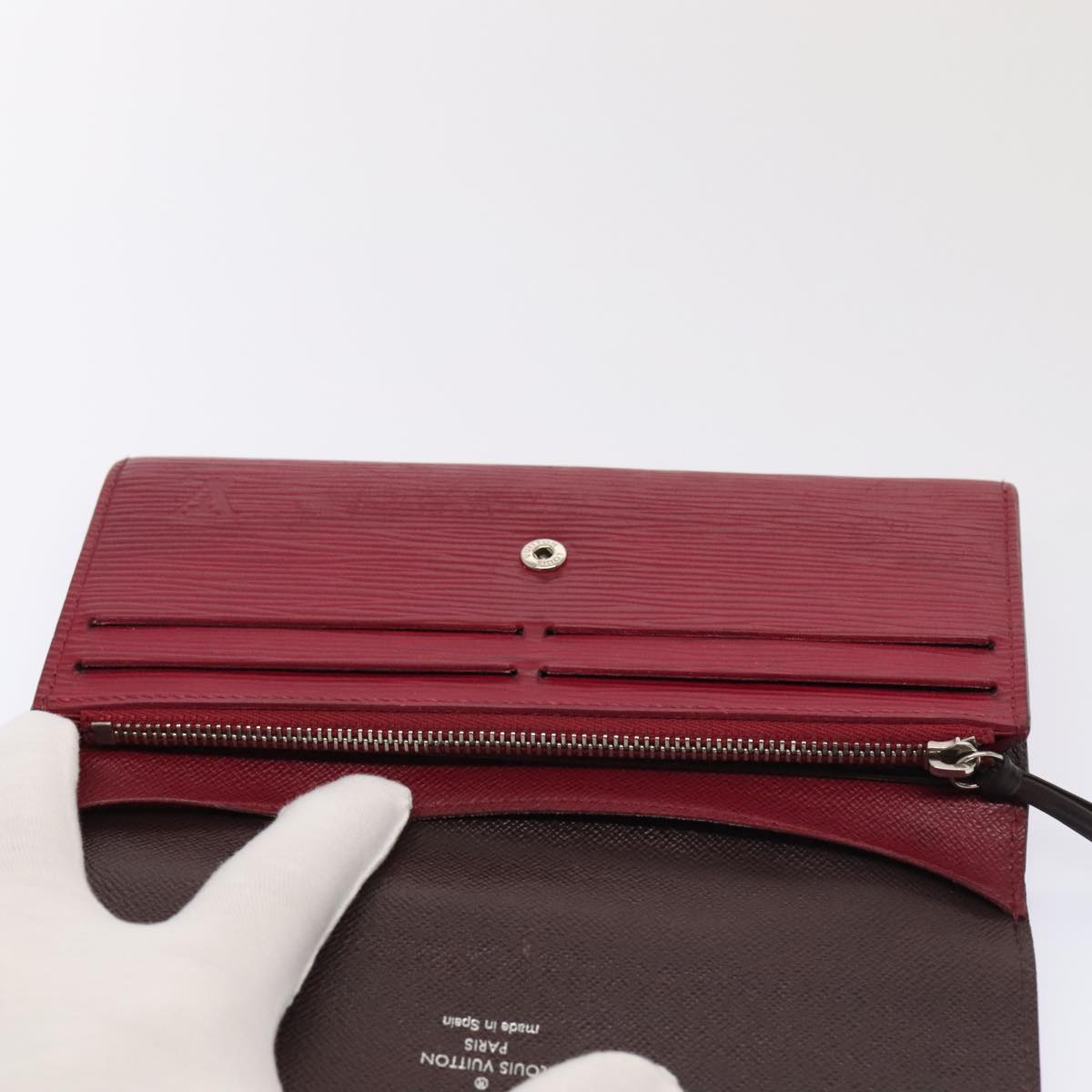 LOUIS VUITTON Epi Portefeuille Emily Long Wallet Fuchsia M60851 LV bs17841