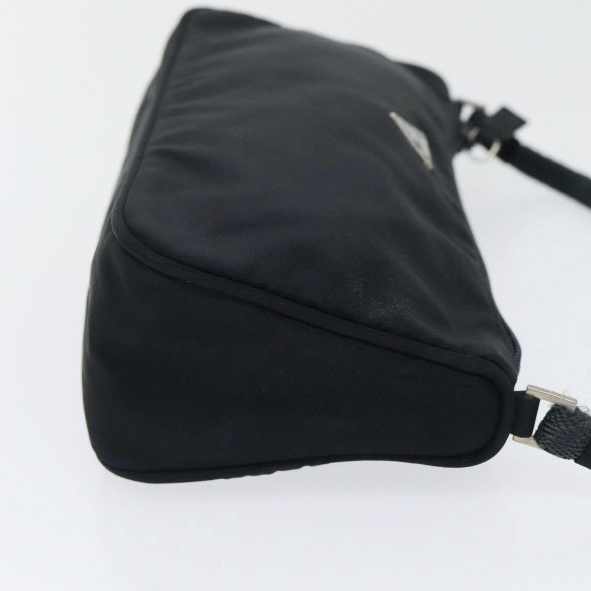 Luxury Prada Accessory Pouch Nylon Black Silver  bs17843