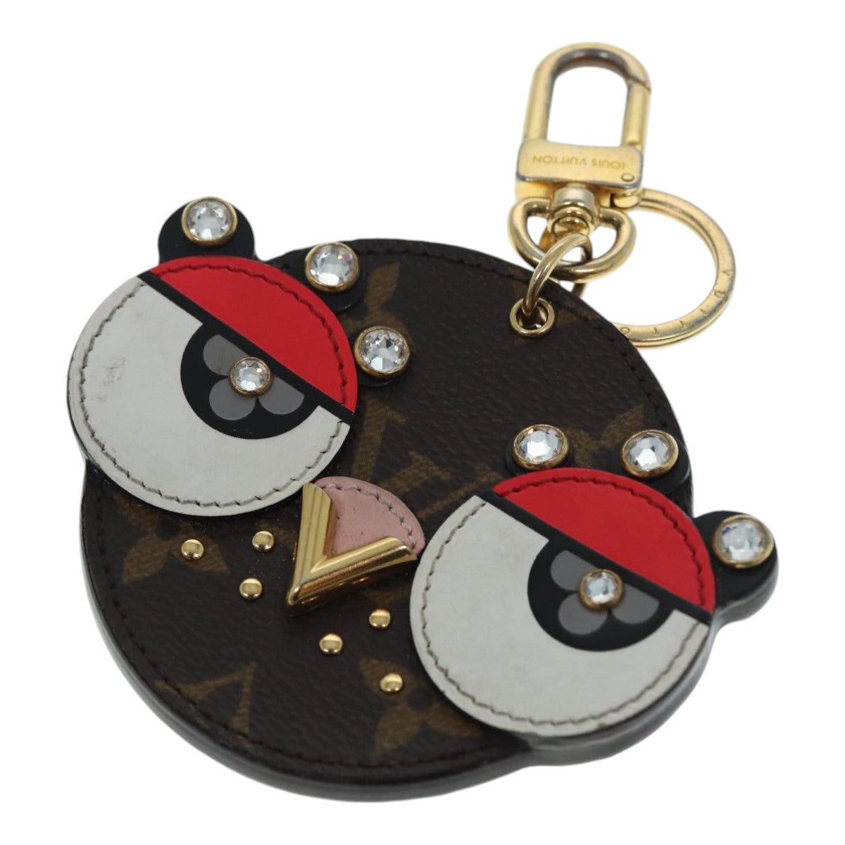 LOUIS VUITTON Monogram Porte Cles Animal Face Charm M68216 LV bs17848