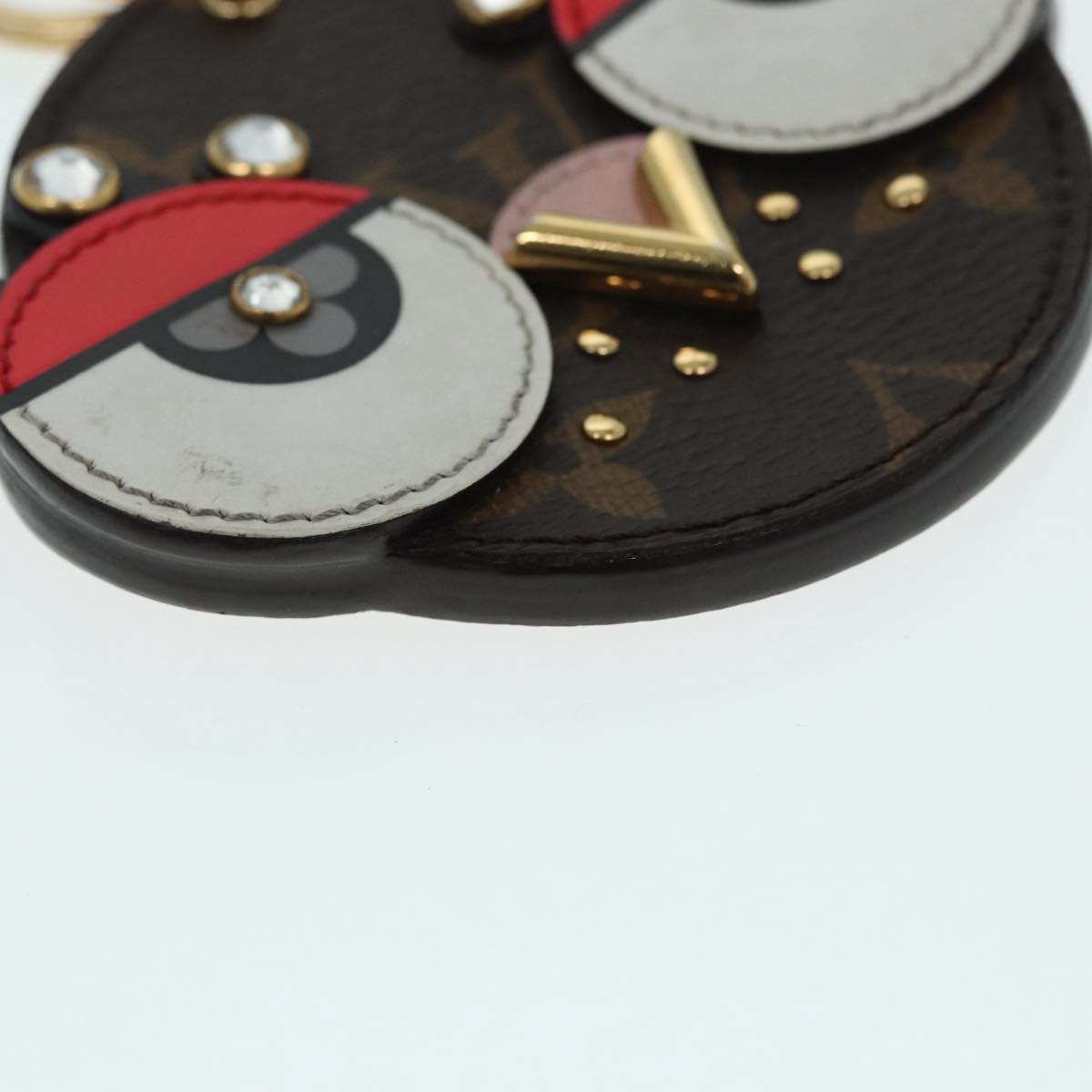 LOUIS VUITTON Monogram Porte Cles Animal Face Charm M68216 LV bs17848