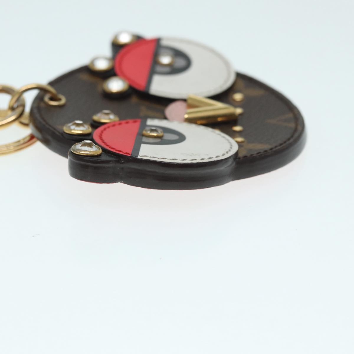LOUIS VUITTON Monogram Porte Cles Animal Face Charm M68216 LV bs17848