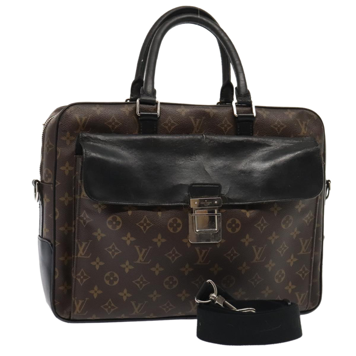LOUIS VUITTON Monogram Macassar Soft briefcase Bag 2way M56719 LV bs17853