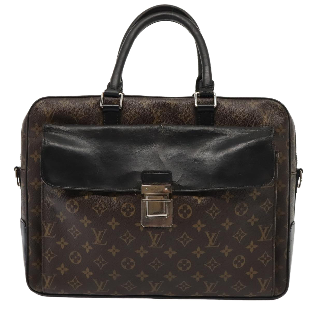 LOUIS VUITTON Monogram Macassar Soft briefcase Bag 2way M56719 LV bs17853