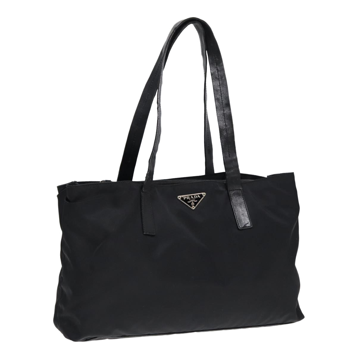 Luxury Prada Tote Bag Nylon Silver Black  bs17867