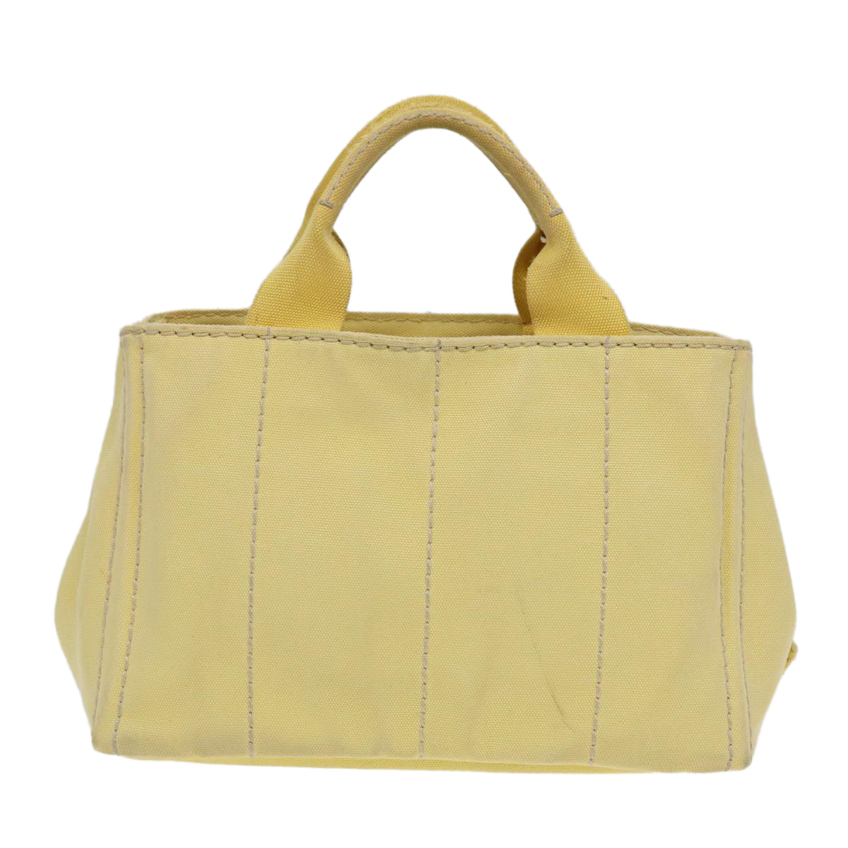 Luxury Prada Canapa PM Hand Bag Canvas Yellow Gold  bs17875