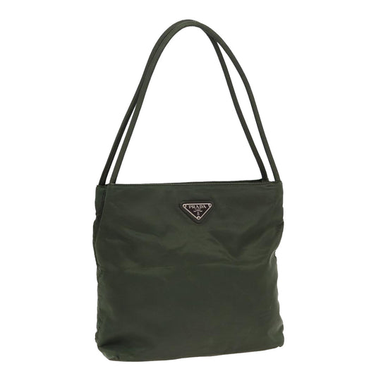 Luxury Prada Tote Bag Nylon Khaki Silver  bs17876