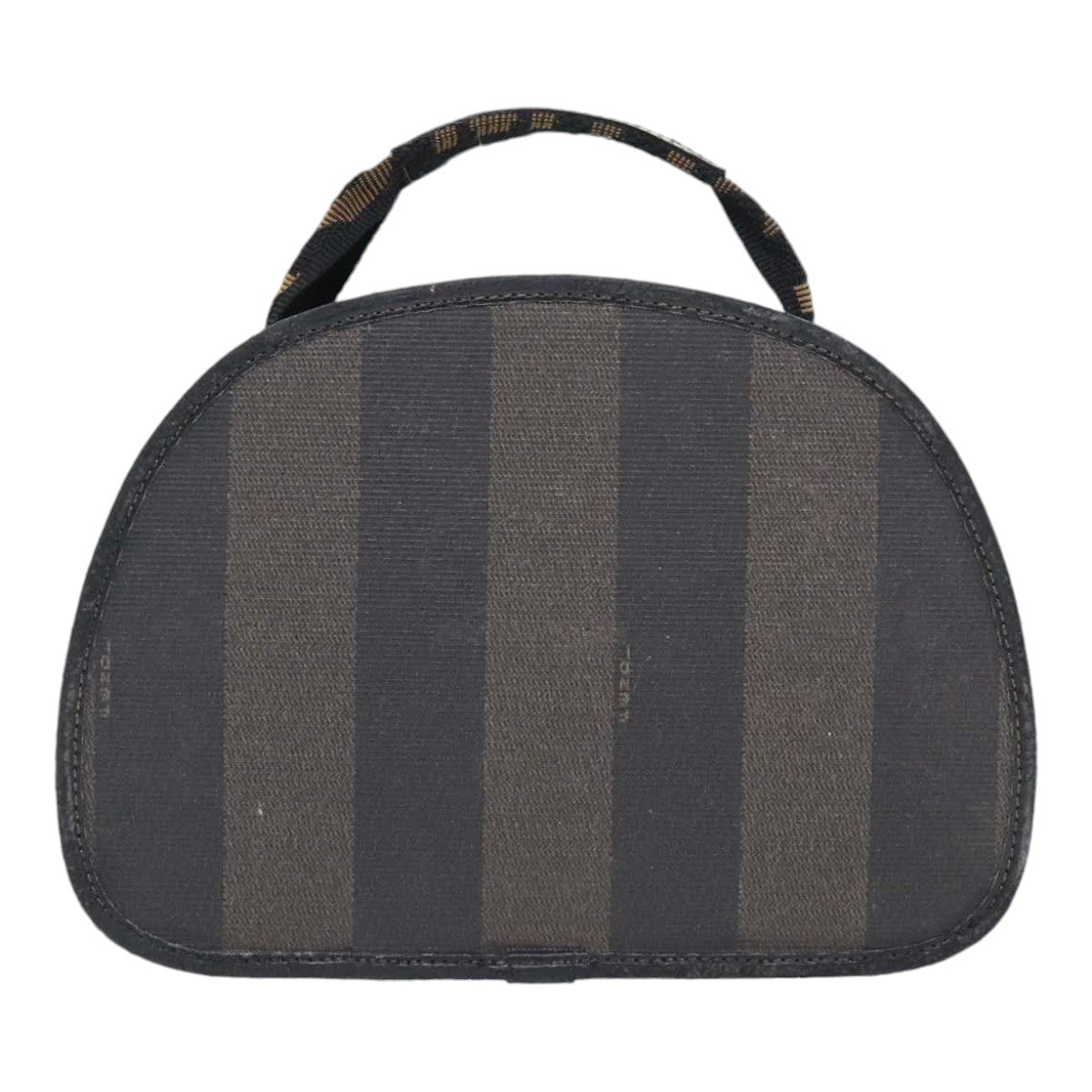 Luxury Fendi Pecan Canvas Hand Bag Brown Black goldbs17879