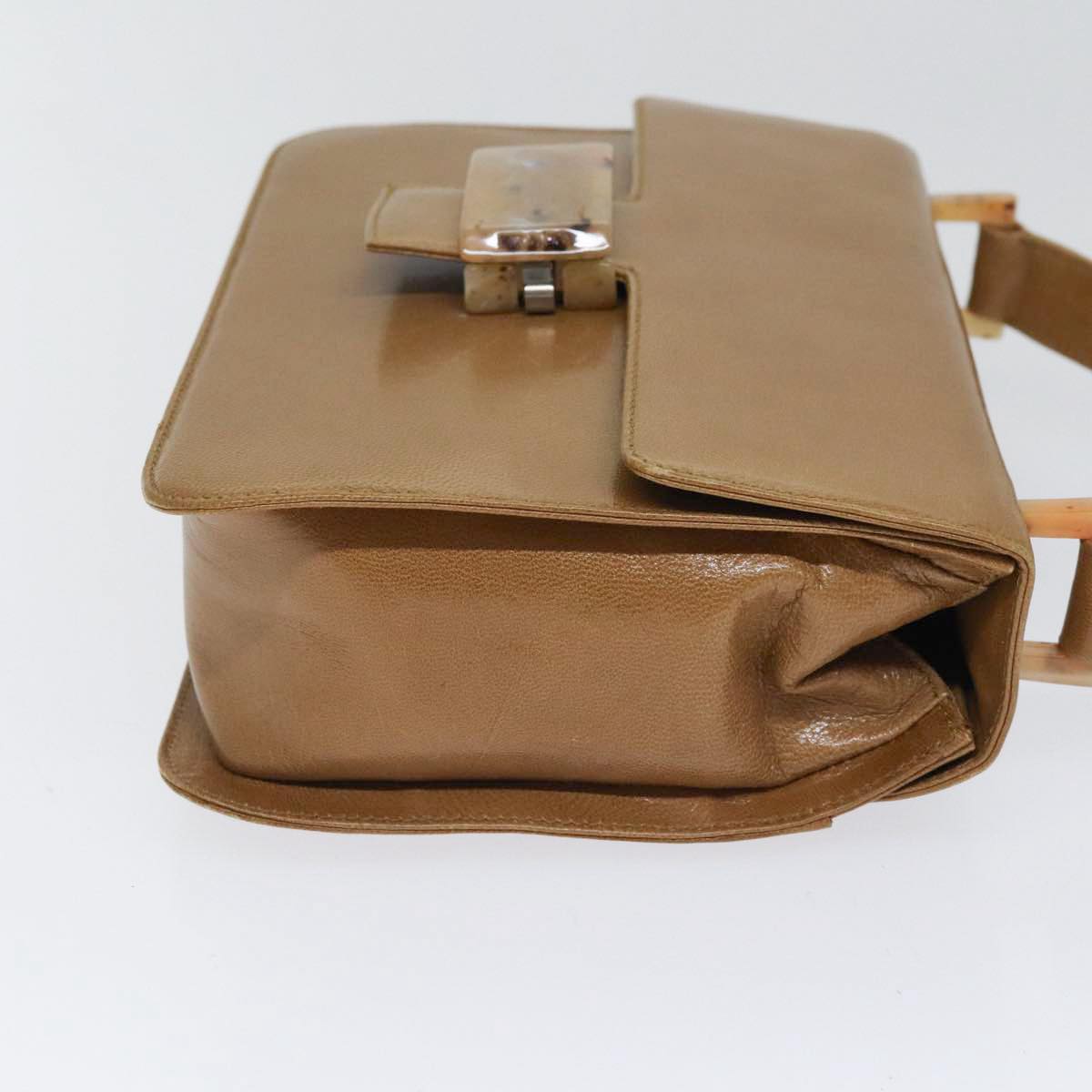 Luxury Prada Shoulder Bag Leather Brown Silver  bs17883