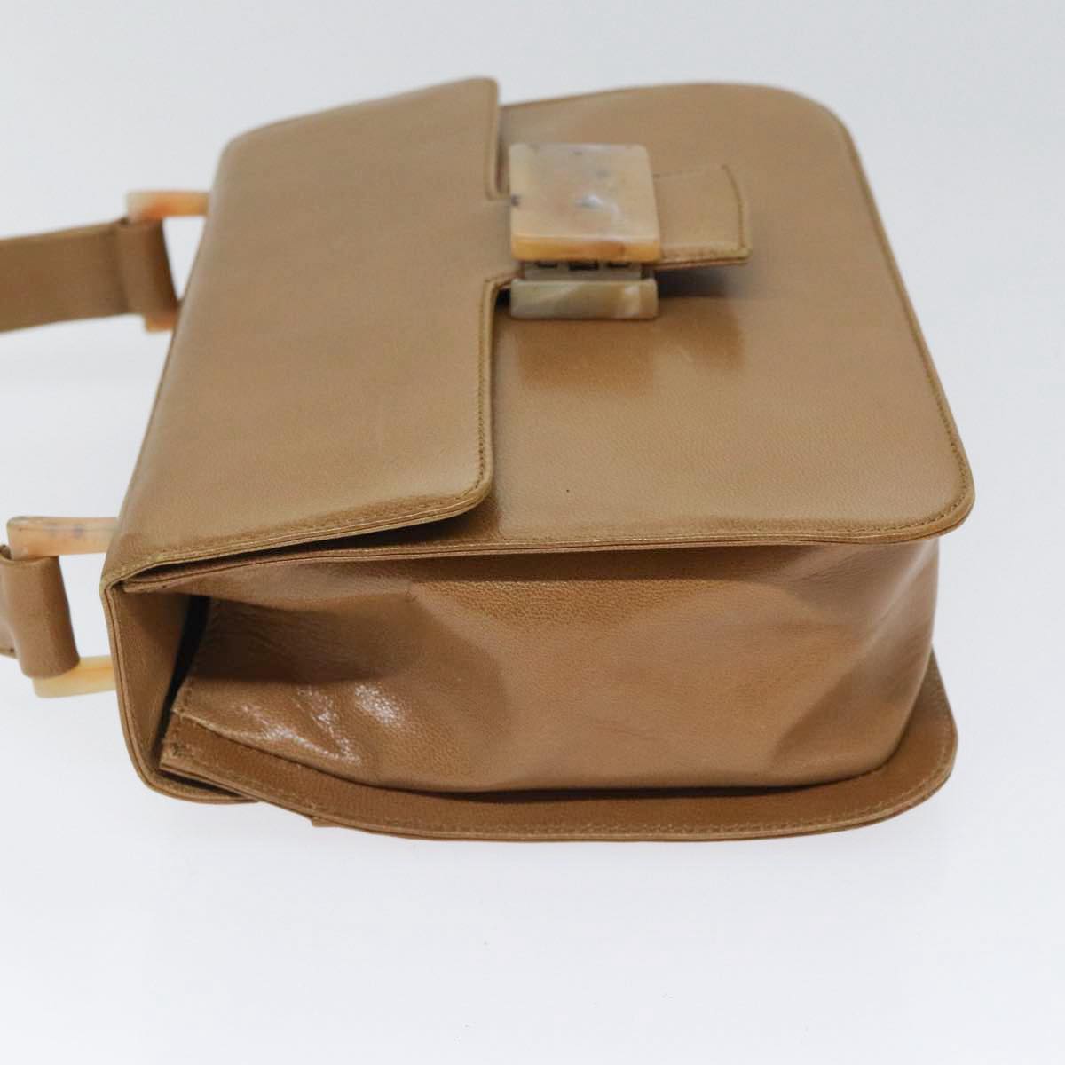 Luxury Prada Shoulder Bag Leather Brown Silver  bs17883