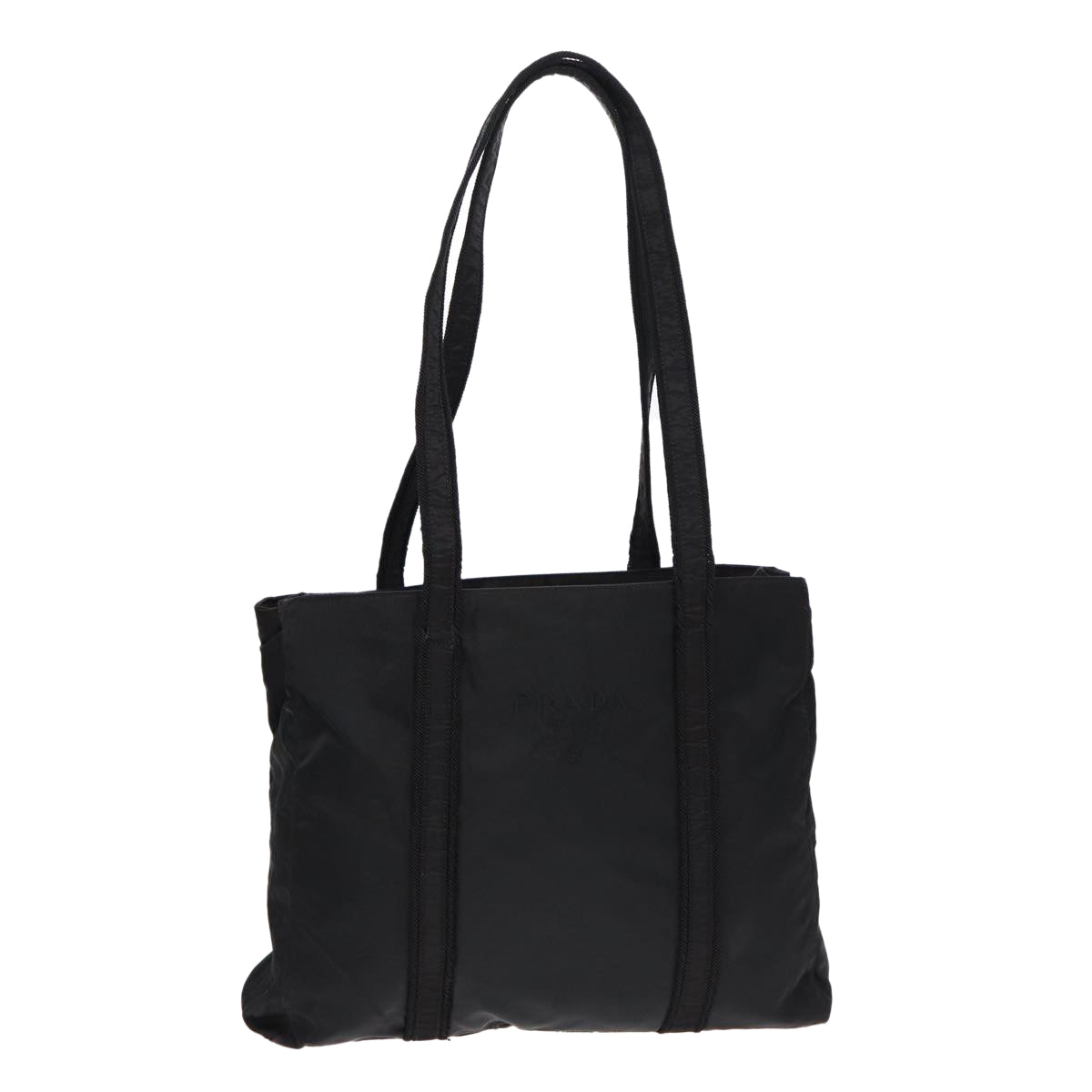Luxury Prada Tote Bag Nylon Silver Black  bs17886