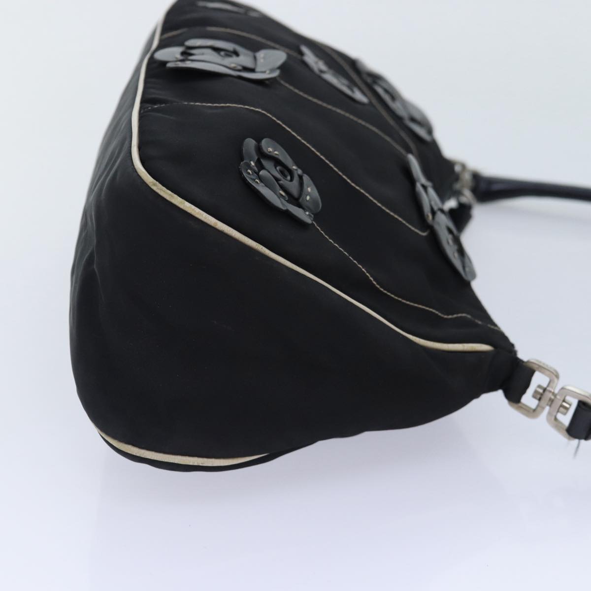 Luxury Prada Shoulder Bag Nylon Black Silver  bs17913