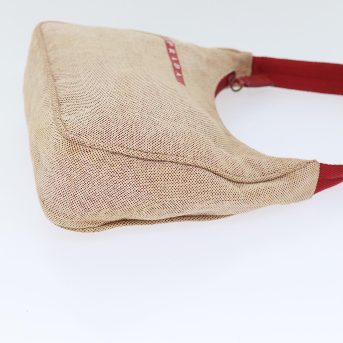 Luxury Prada Sports Hand Bag Canvas Red Beige  bs17921