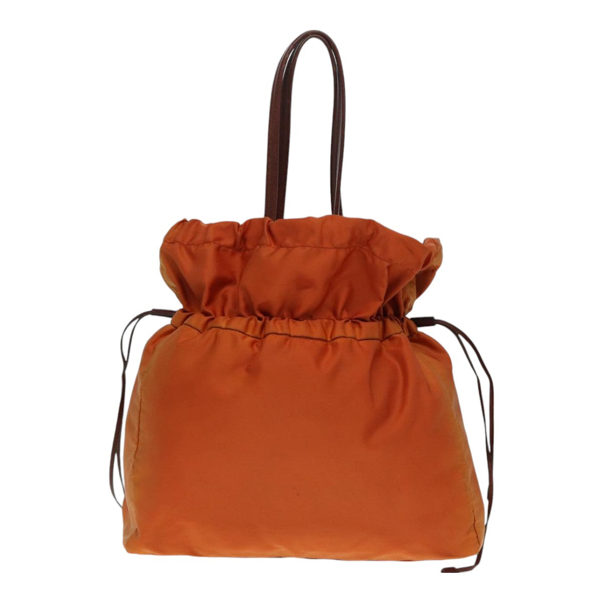 Luxury Prada Shoulder Bag Nylon Orange Brown gold  bs17925