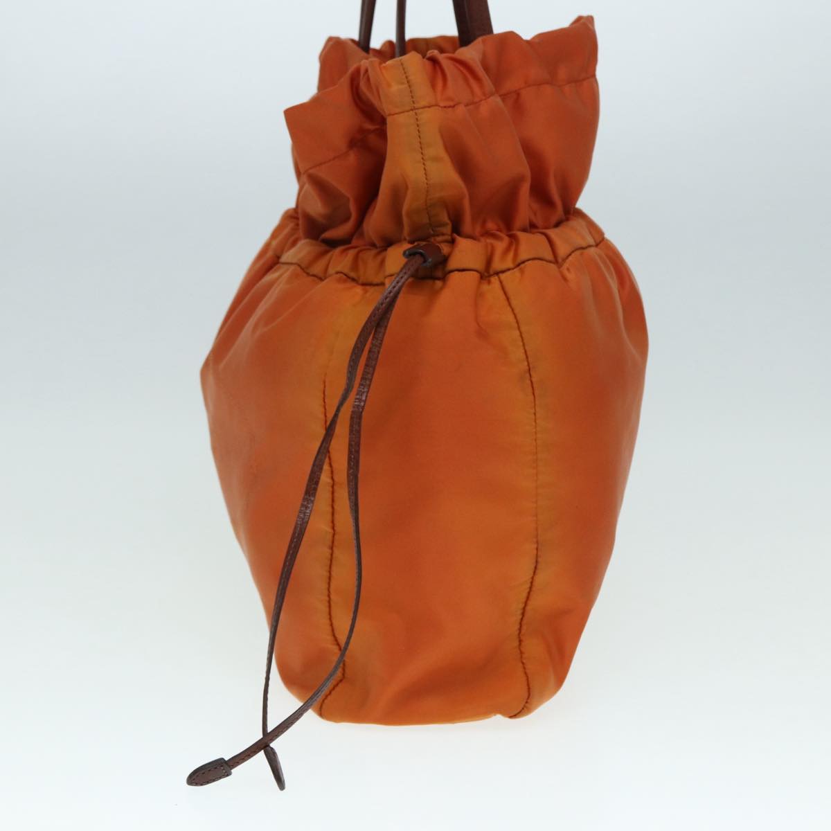 Luxury Prada Shoulder Bag Nylon Orange Brown gold  bs17925