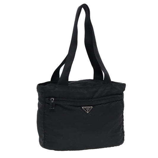 Luxury Prada Tote Bag Nylon Black Silver  bs17948