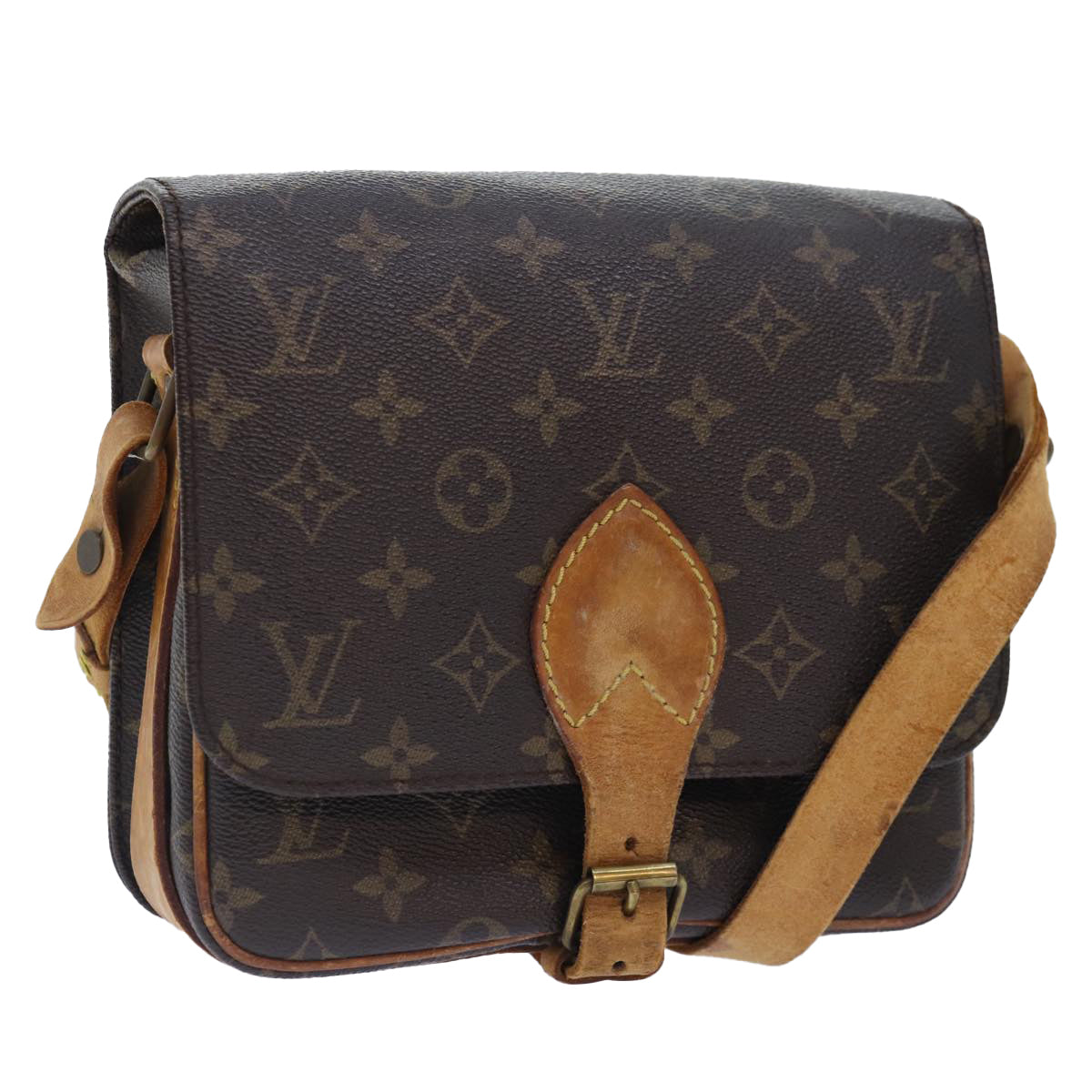 LOUIS VUITTON Monogram Cartouchiere MM Shoulder Bag M51253 LV bs17964
