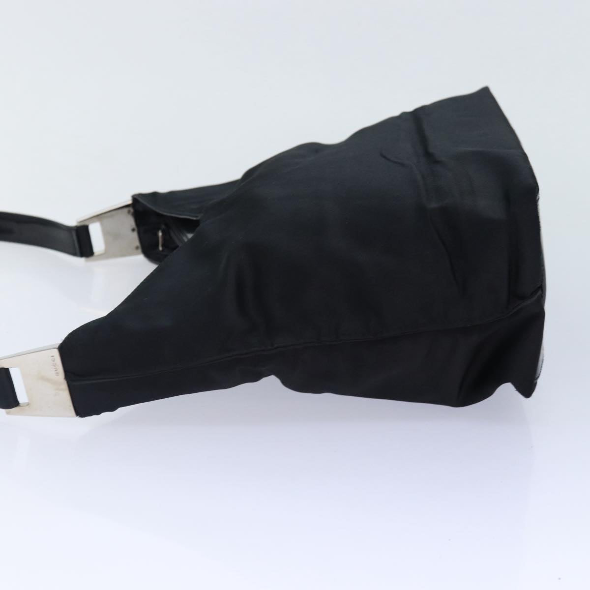 Luxury Prada Shoulder Bag Satin Silver Black 001 3014 002122  bs17970