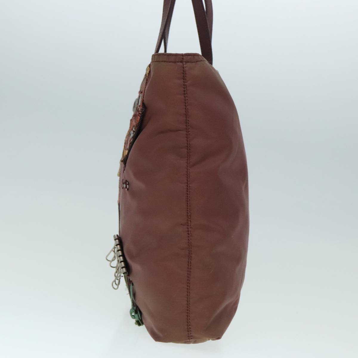 Luxury Prada Tote Bag Nylon Red Silver  bs18010