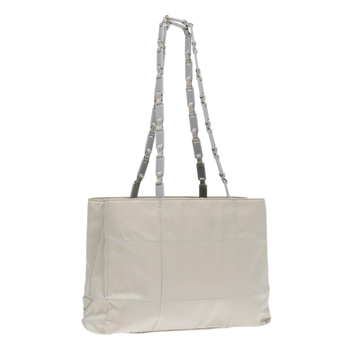 Luxury Prada Shoulder Bag Nylon Gray Silver  bs18028