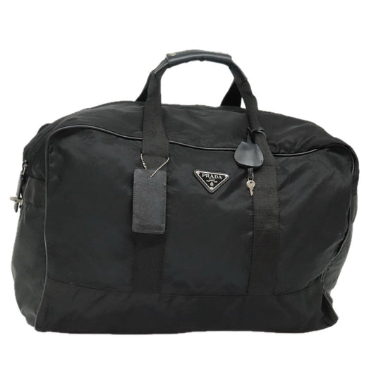 Luxury Prada Boston Bag Nylon Black Silver  bs18030