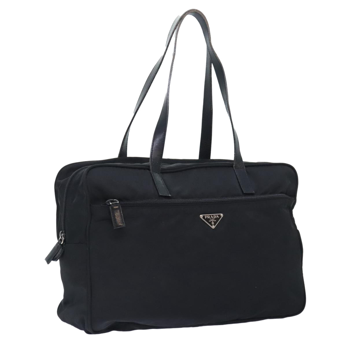 Luxury Prada Tote Bag Nylon Black Silver  bs18031