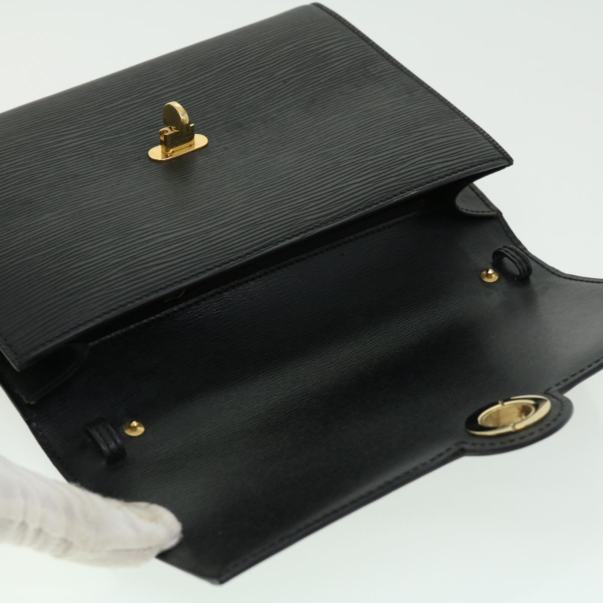 LOUIS VUITTON Epi Arsch Clutch Shoulder Bag 2Way Black M52572 LV bs1807
