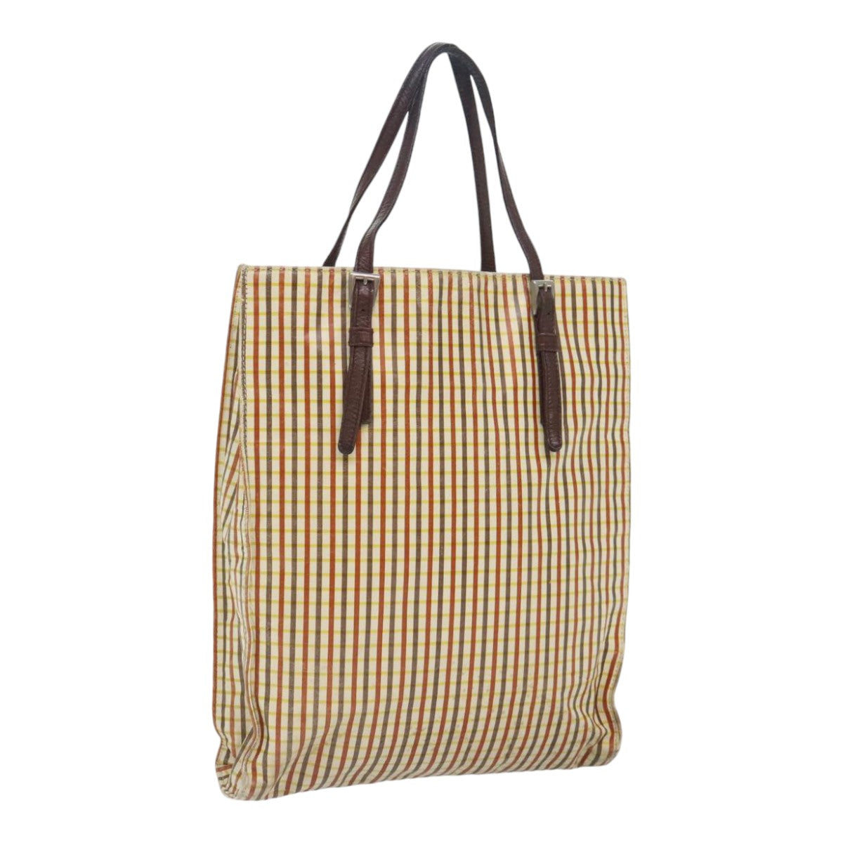 Luxury Prada Tote Bag Leather Yellow Silver  bs18095