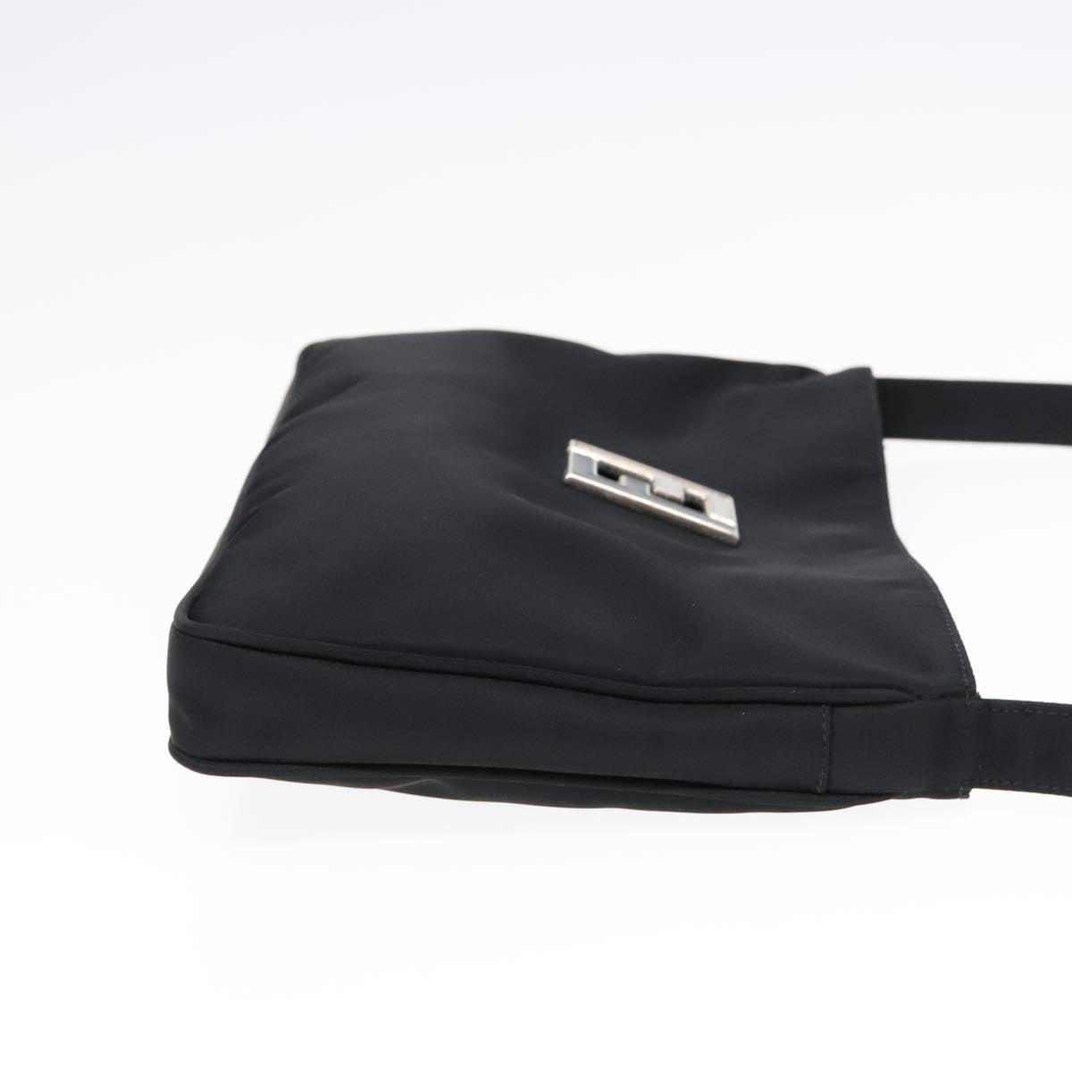 Luxury Fendi Shoulder Bag Nylon Black Silverbs18165