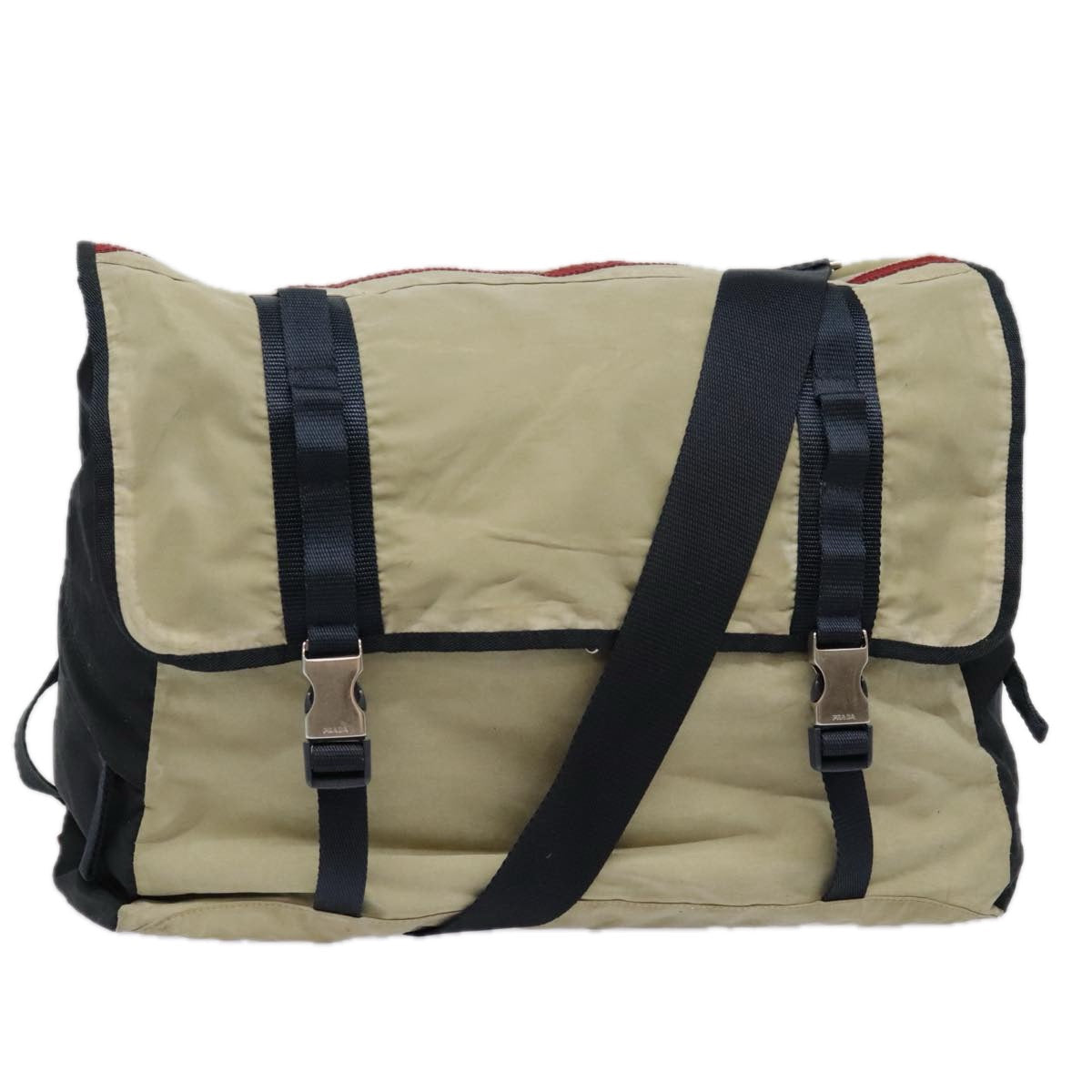 Luxury Prada Sports Shoulder Bag Nylon Beige  bs18199