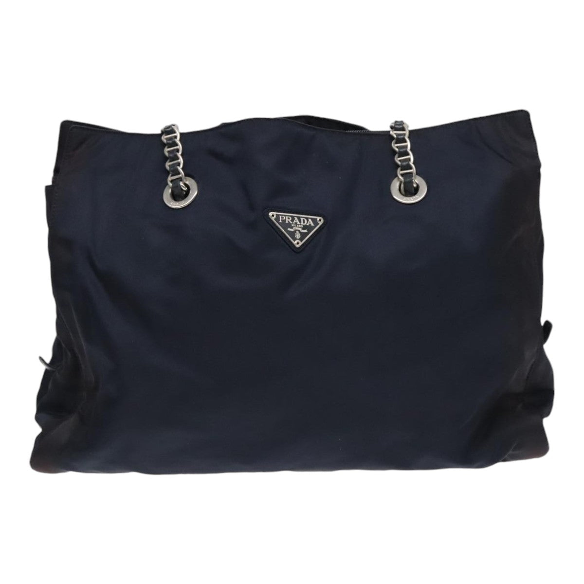 Luxury Prada Chain Shoulder Bag Nylon Navy  bs18202
