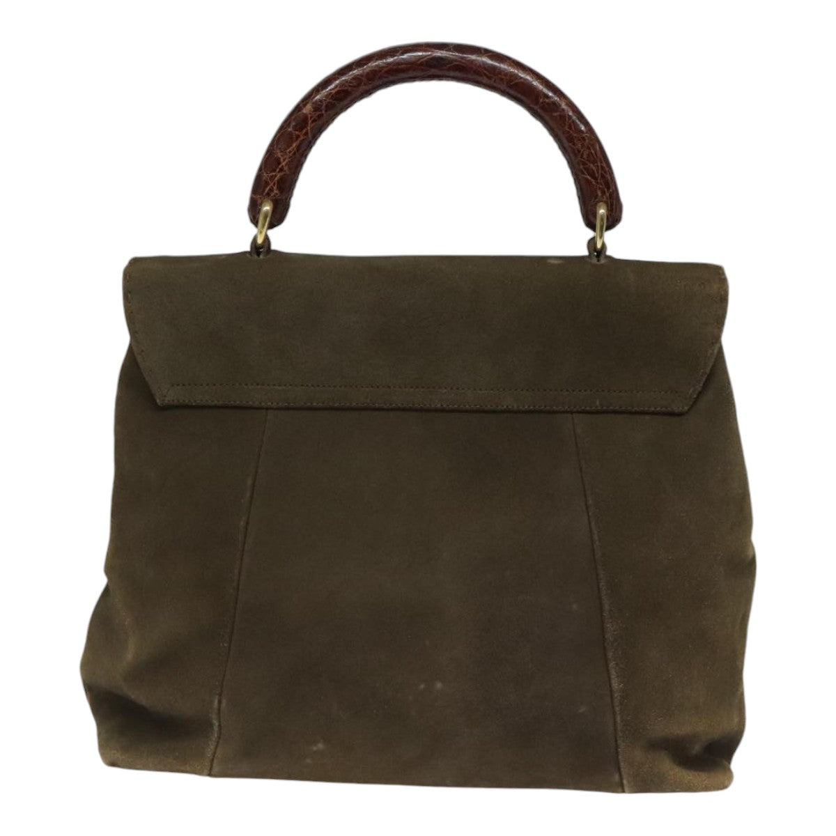Luxury Prada Hand Bag Suede Khaki  bs18211