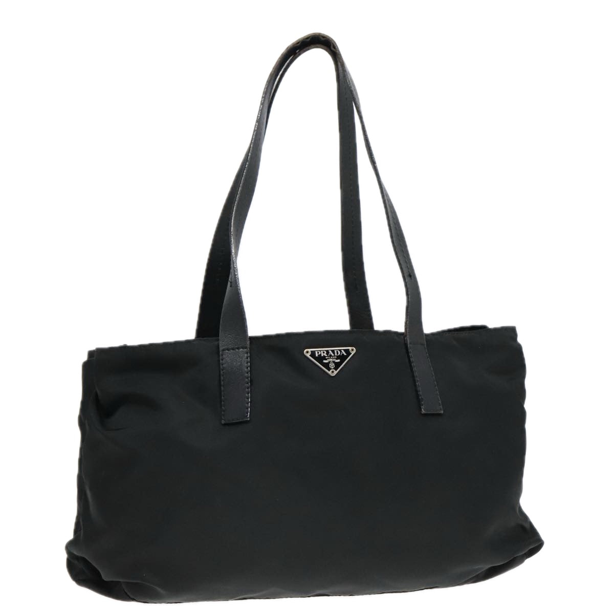 Luxury Prada Hand Bag Nylon Black Silver  bs18317