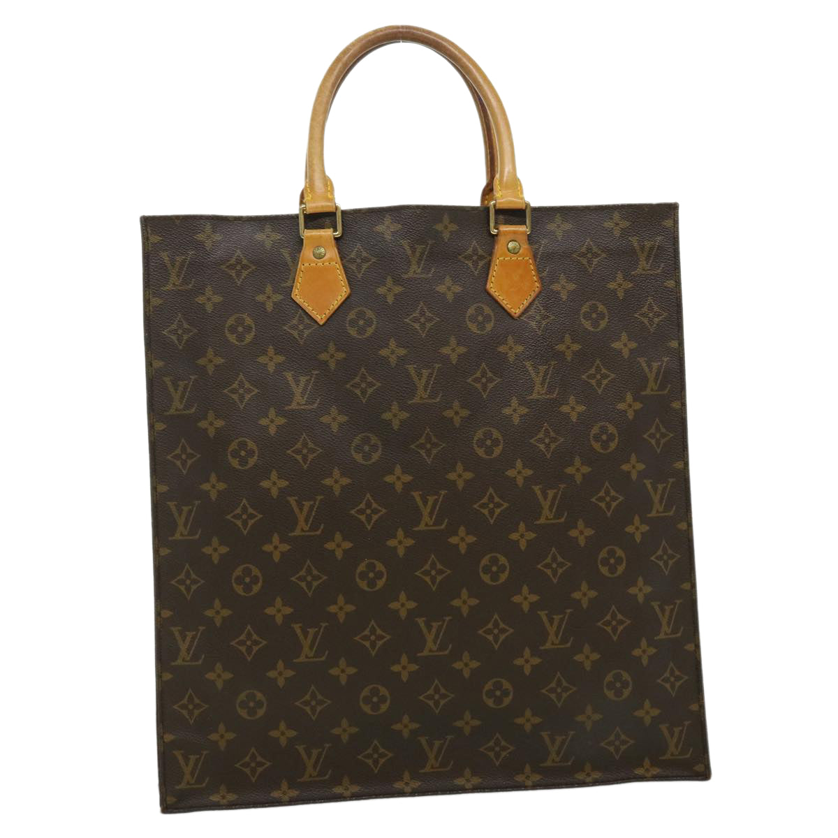 LOUIS VUITTON Monogram Sac Plat Hand Bag M51140 LV bs1840