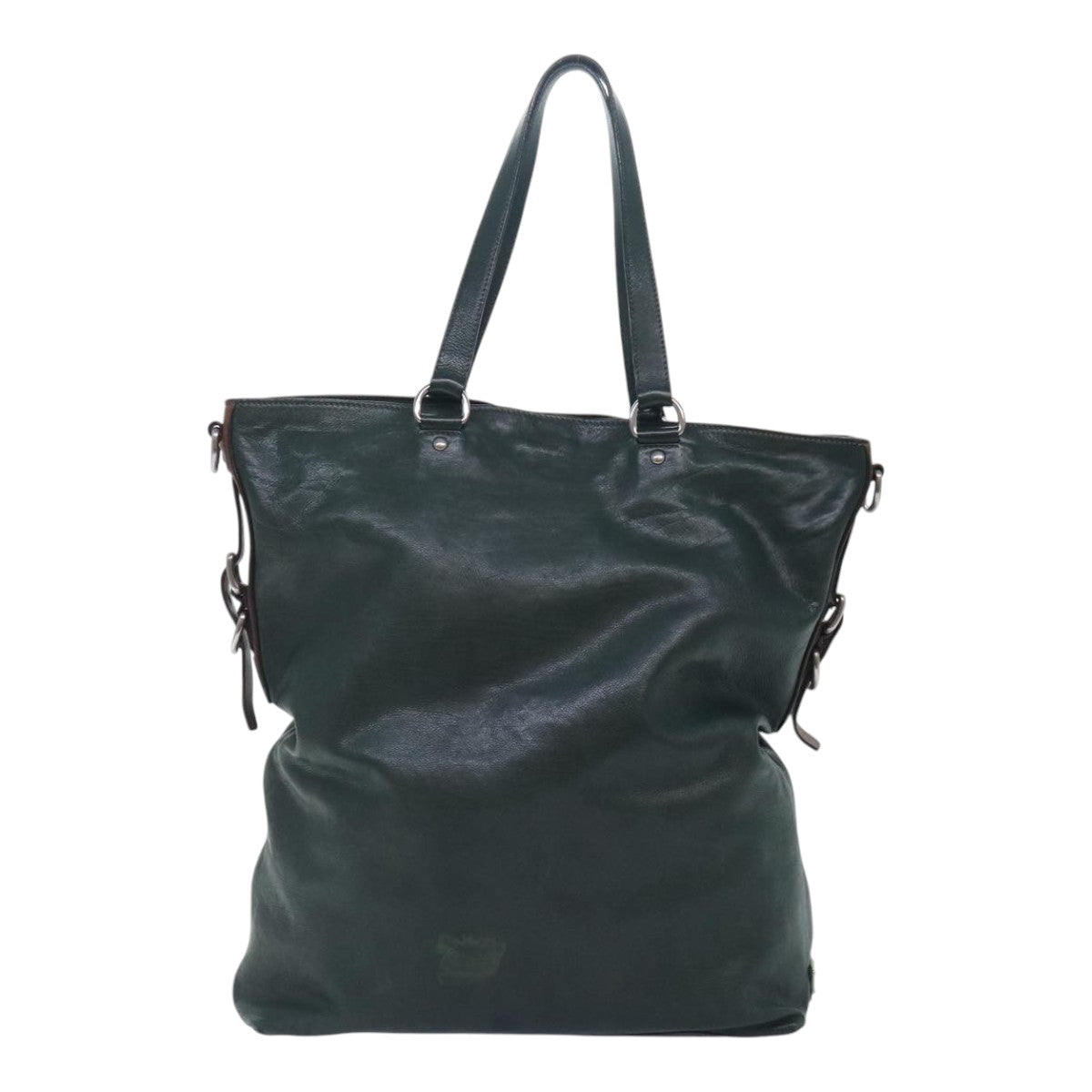 Luxury Prada Tote Bag Leather 2way Green  bs18411