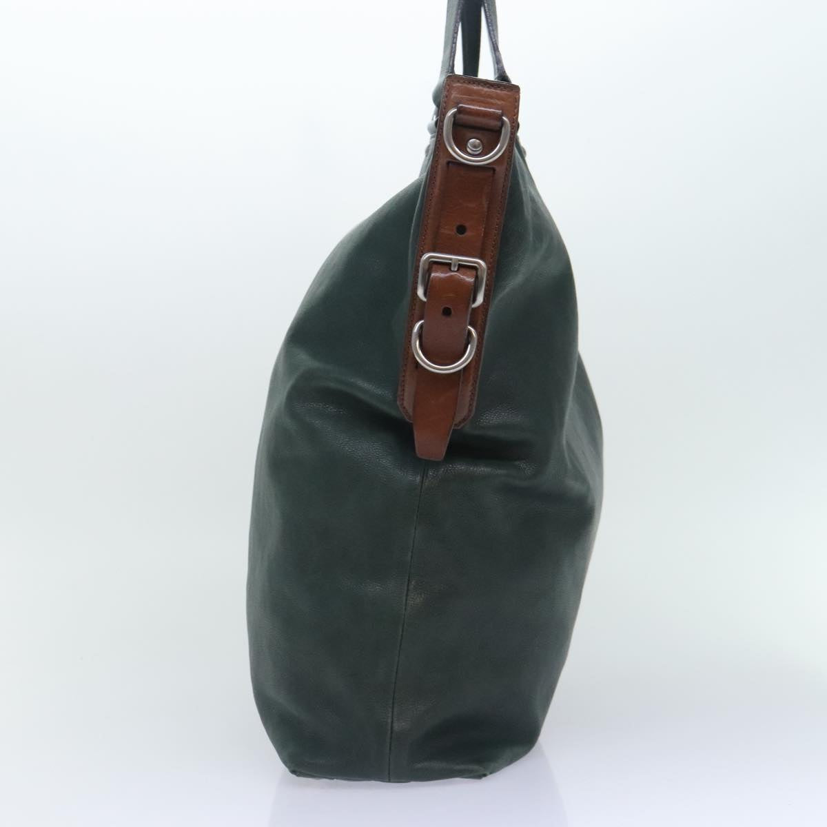 Luxury Prada Tote Bag Leather 2way Green  bs18411