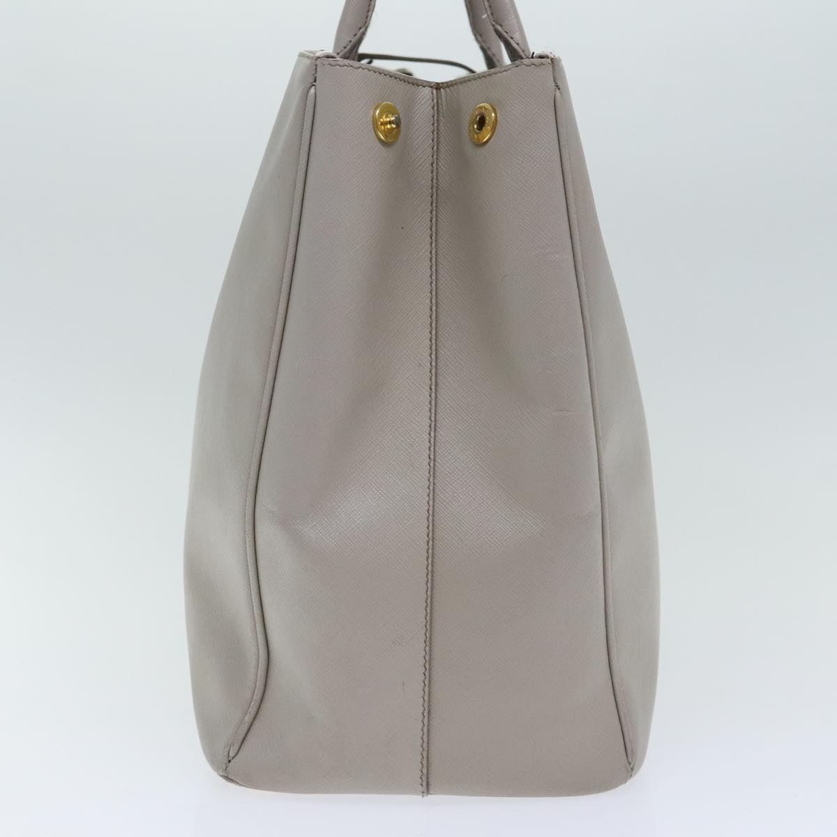 Luxury Prada Galleria Hand Bag Safiano leather Gray Gold  bs18424