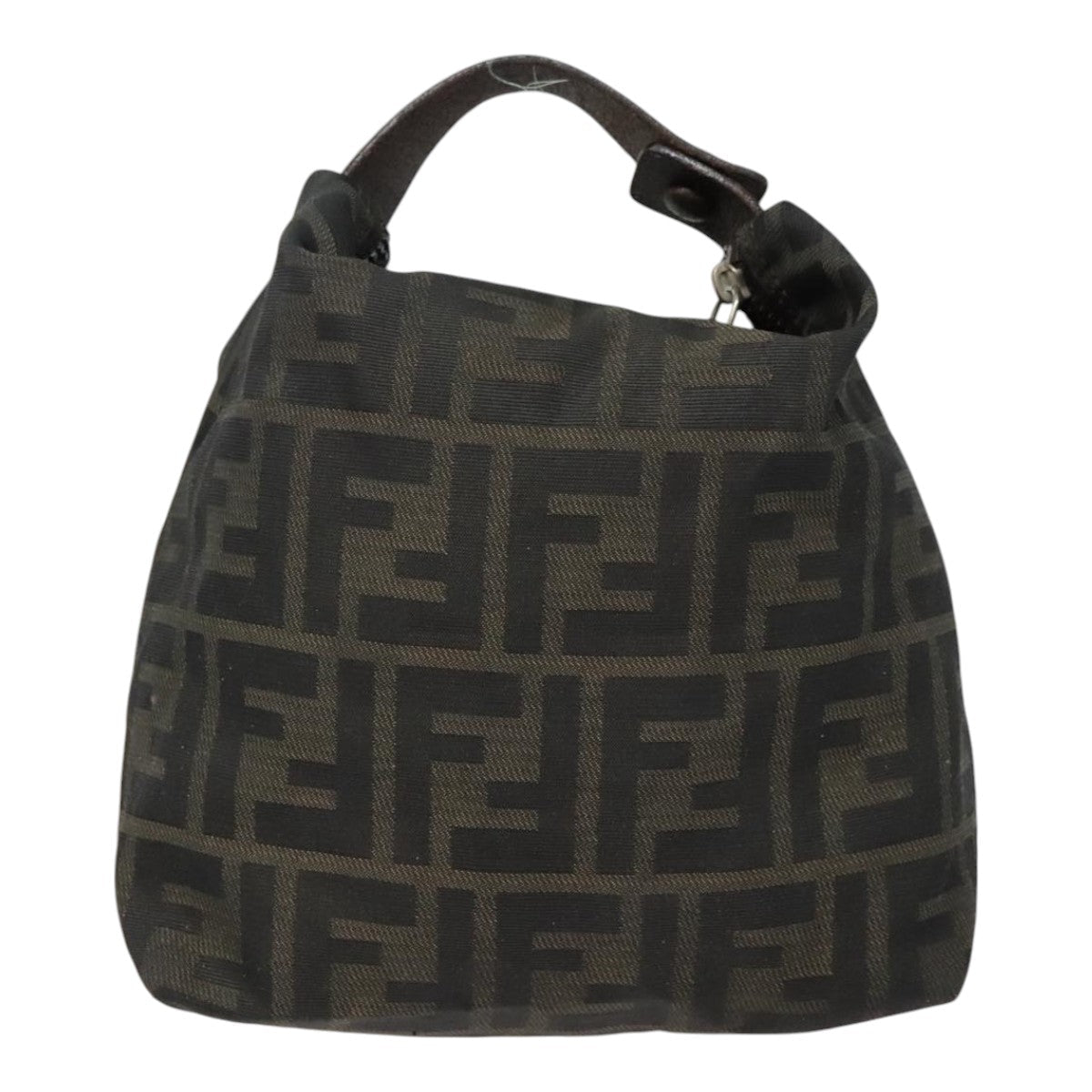 Luxury Fendi Zucca Canvas Hand Bag Brown Blackbs18438