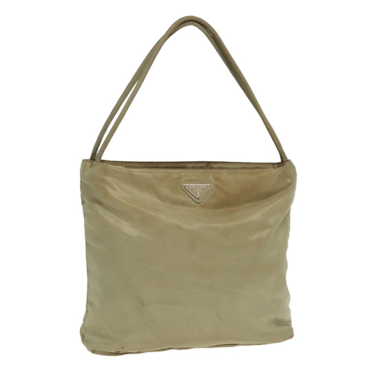 Luxury Prada Tote Bag Nylon Beige Silver  bs18439