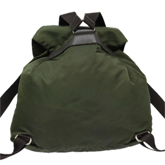 Luxury Prada Backpack Nylon Khaki Silver  bs18503