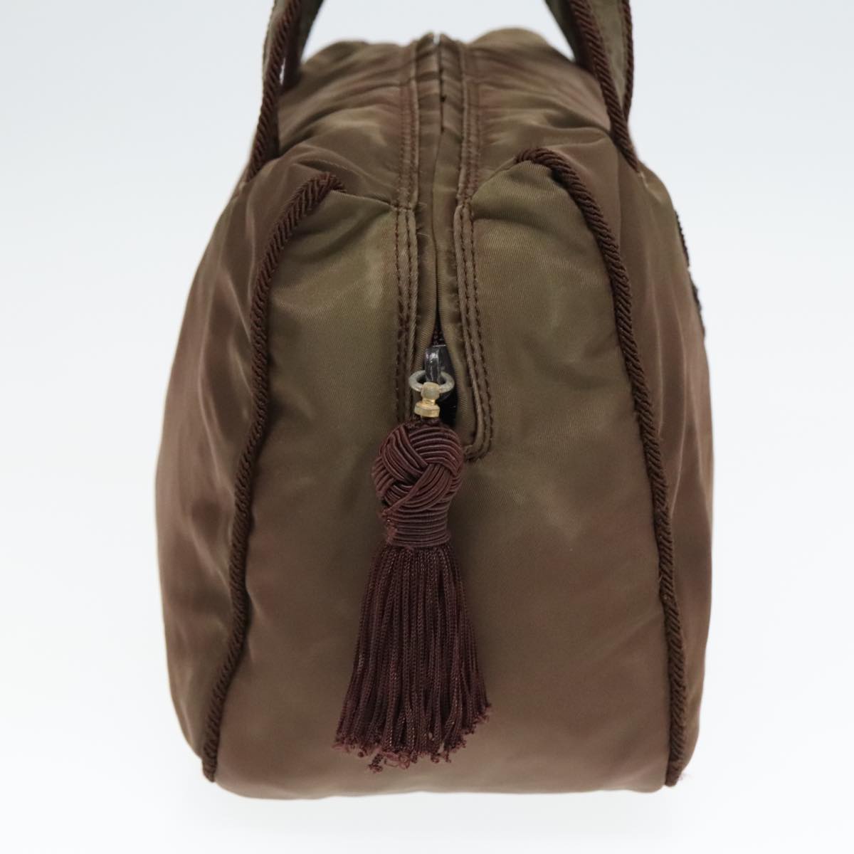 Luxury Prada Hand Bag Nylon Silver Brown  bs18506
