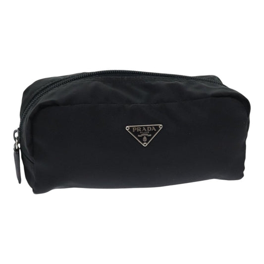 Luxury Prada Pouch Nylon Black Silver  bs18565